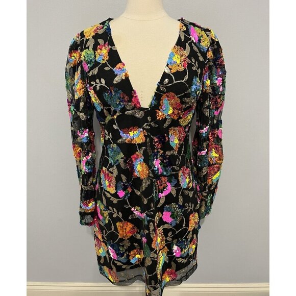 Helsi Penelope Sequin Puff Sleeve Embellished Sequin Dress As Worn On Screen - Picture 3 of 16